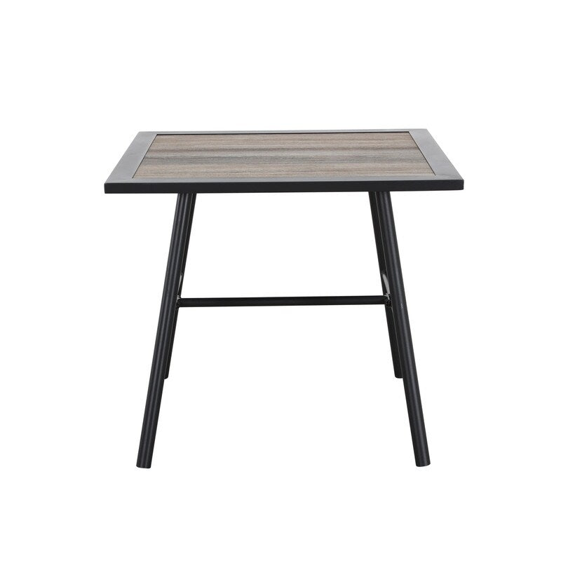 Patio Festival Curve-Arm Set da conversazione per esterni da 12 pezzi con cuscini rossi