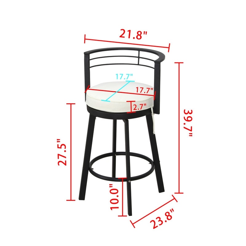 Patio Festival Set da pranzo bistrot da esterno a 3 pezzi con altezza da bar