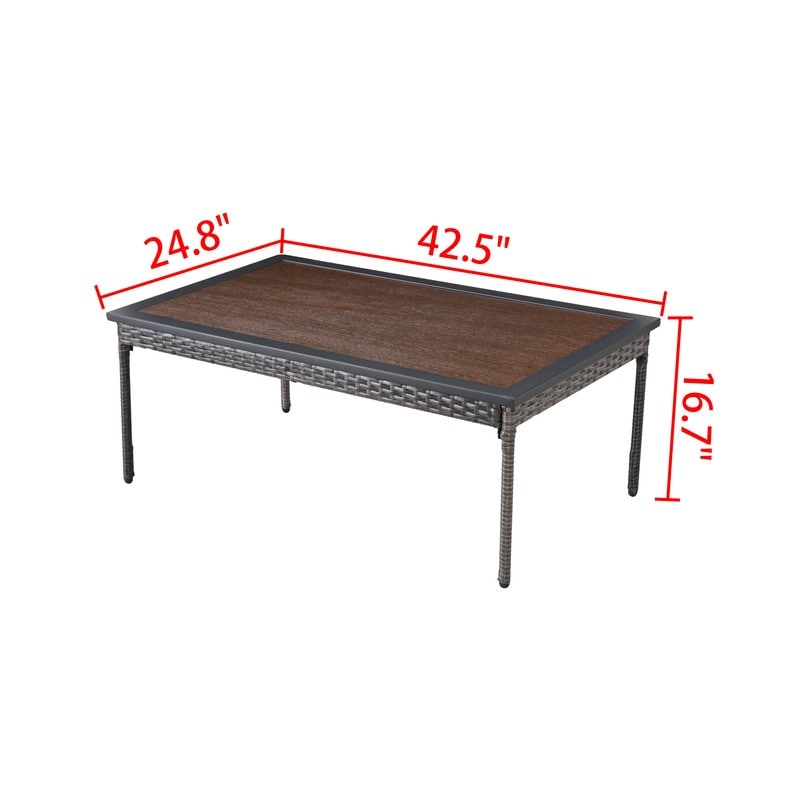 Patio Festival - Set da conversazione in vimini a 4 posti