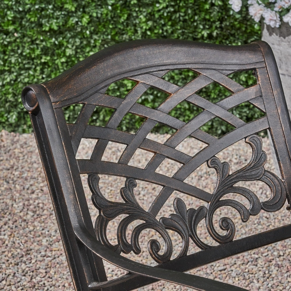 Set da pranzo in alluminio da 8 posti Phoenix Outdoor di Christopher Knight Home