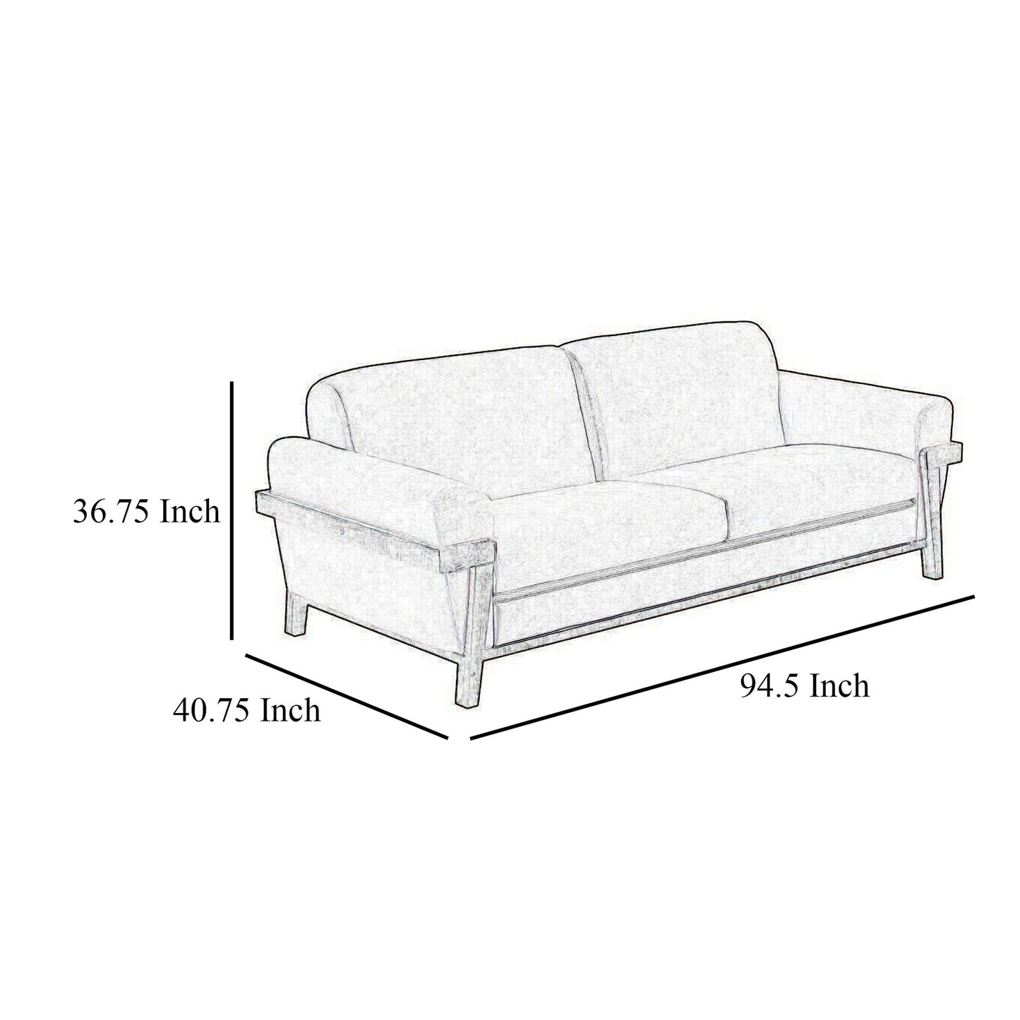 Divano Pola, 95 pollici, 2 cuscini decorativi, moderno in similpelle marrone scuro