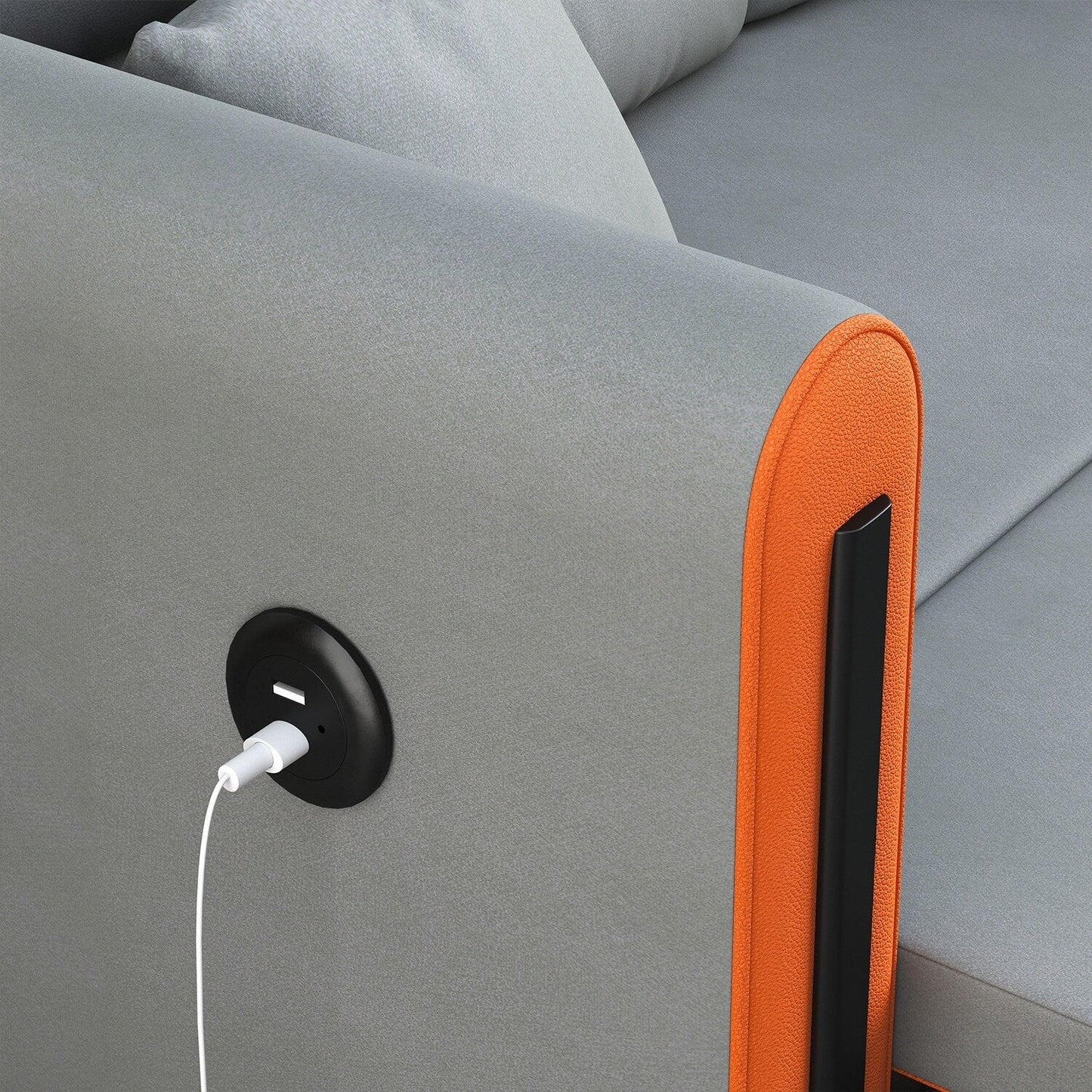 Divano letto pieghevole in tessuto tecnologico Romision