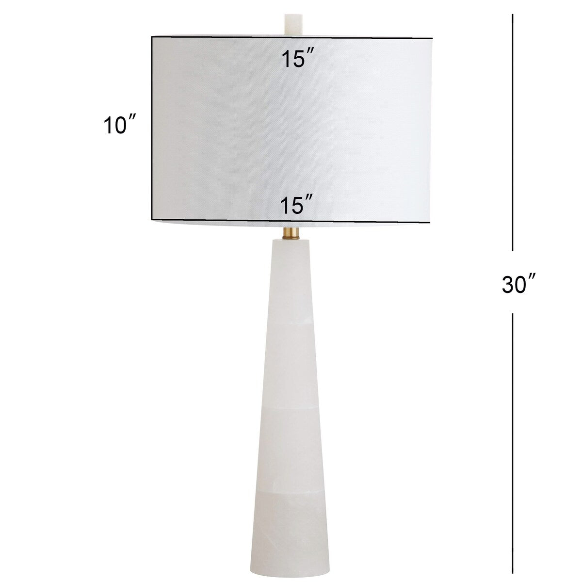 Lampada da tavolo a LED in alabastro Giorgiana da 30 pollici di SAFAVIEH Lighting - 15x15x30 - 15Wx15Dx30H