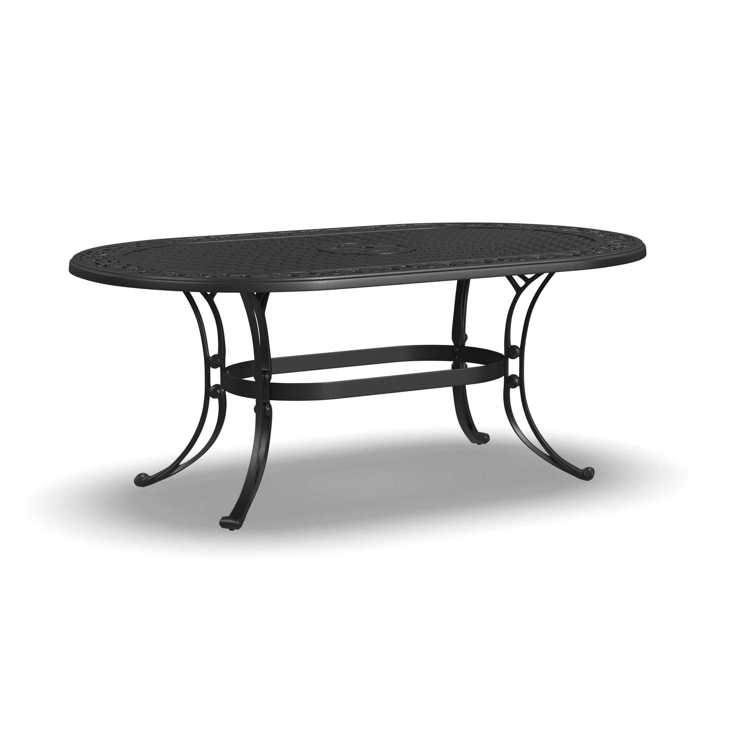 Set da pranzo per esterni Sanibel in alluminio nero da 7 pezzi di Homestyles - 72 x 29 x 42