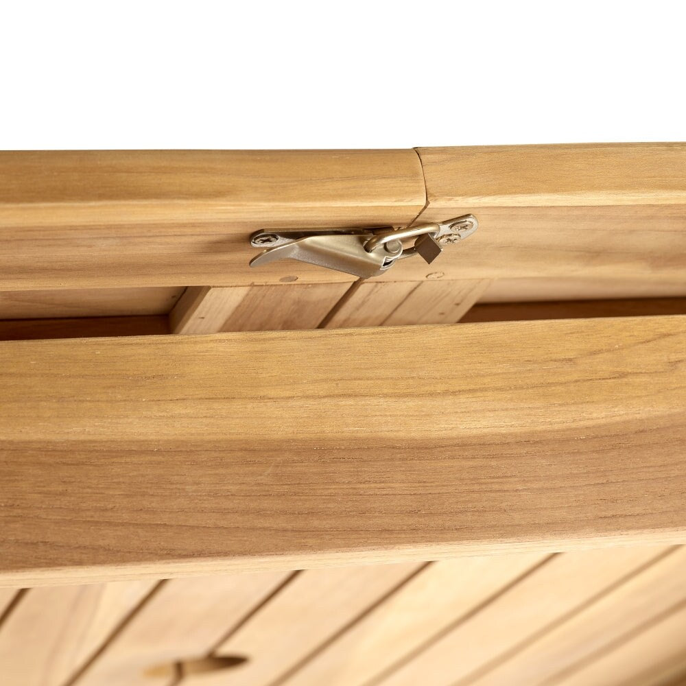 Set da pranzo per patio Santorini in teak di grado A, 7 pezzi