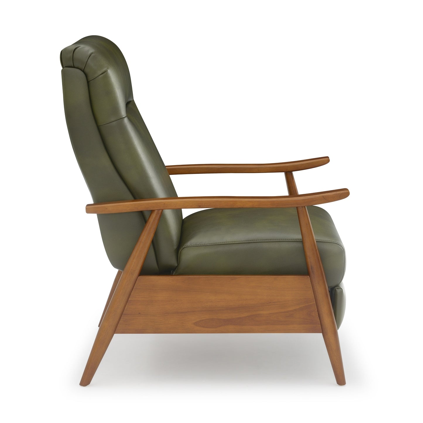 Poltrona reclinabile Sarasota Wood Arm Push Back - Verde felce