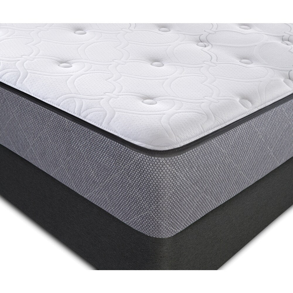 Set di materassi Sealy Posturepedic San Antonio Valley Firm per letto singolo - Bianco/Grigio/Nero
