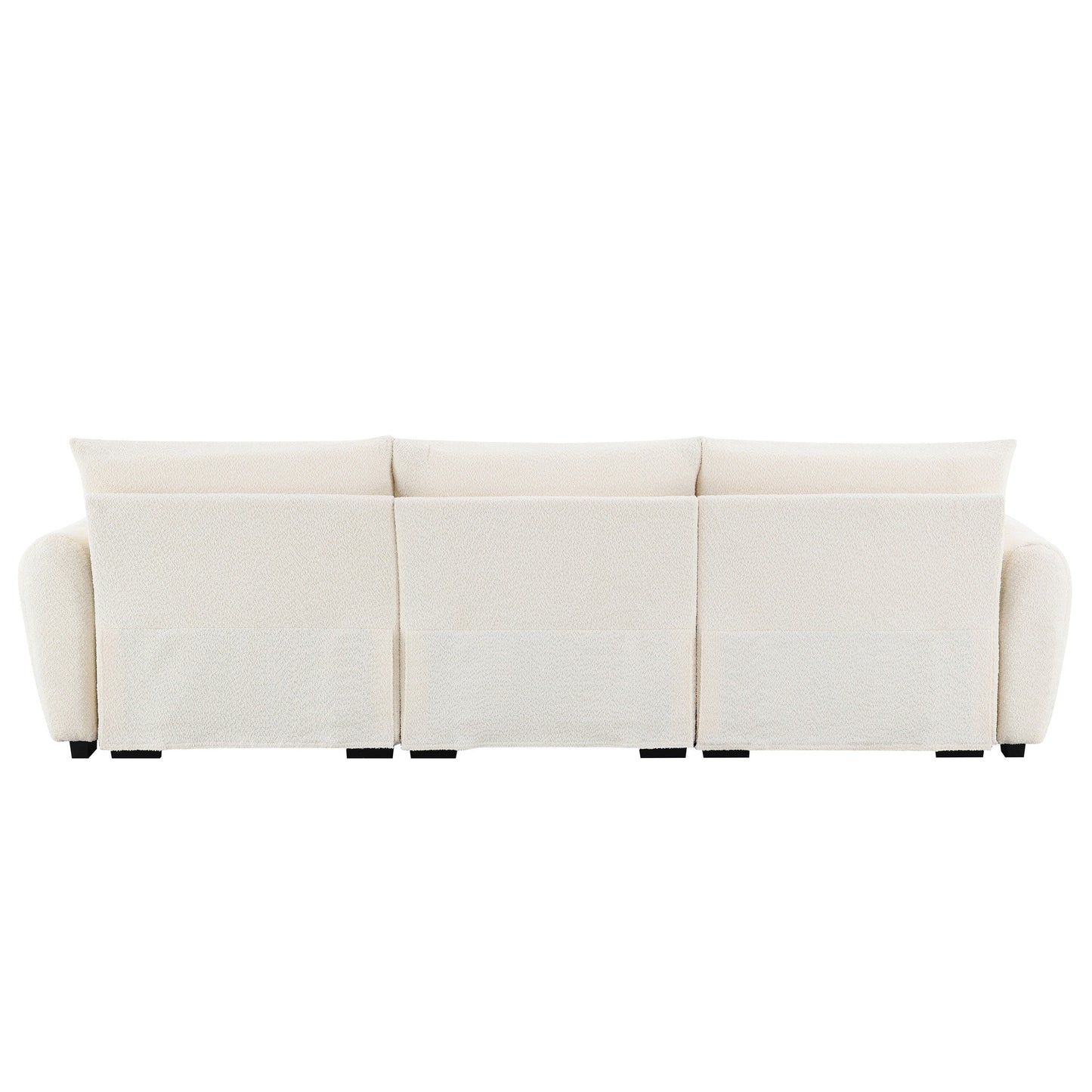 Divano componibile con pouf mobile, schiuma ad alta densità, combinazione libera