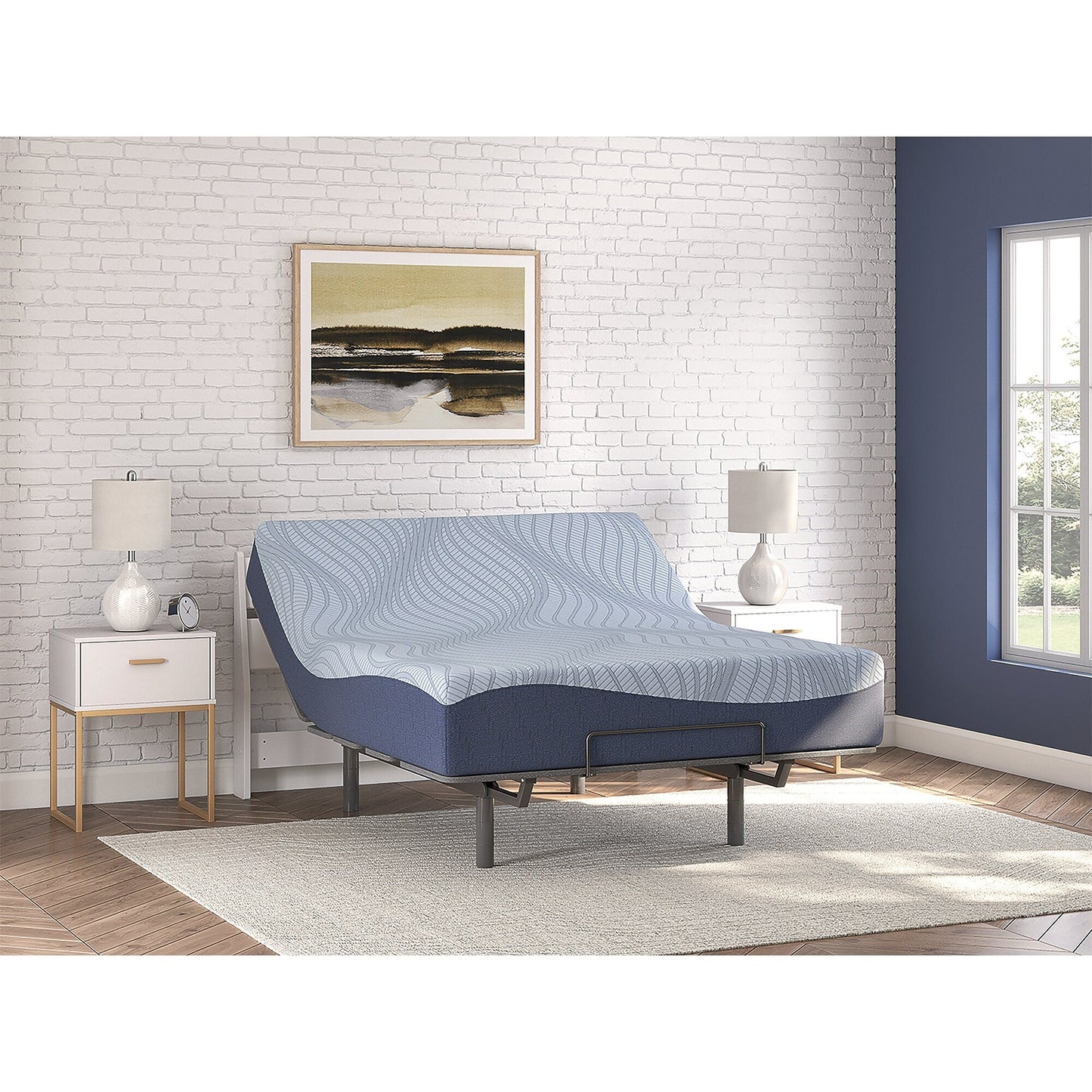 Materasso in memory foam Signature Design by Ashley Peak 2.0 12 azzurro