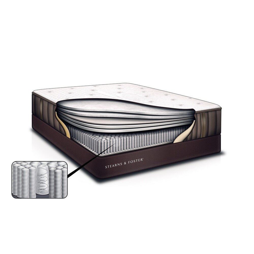 Set di materassi California King-size Stearns & Foster Scarborough da 14 pollici, rigido e diviso