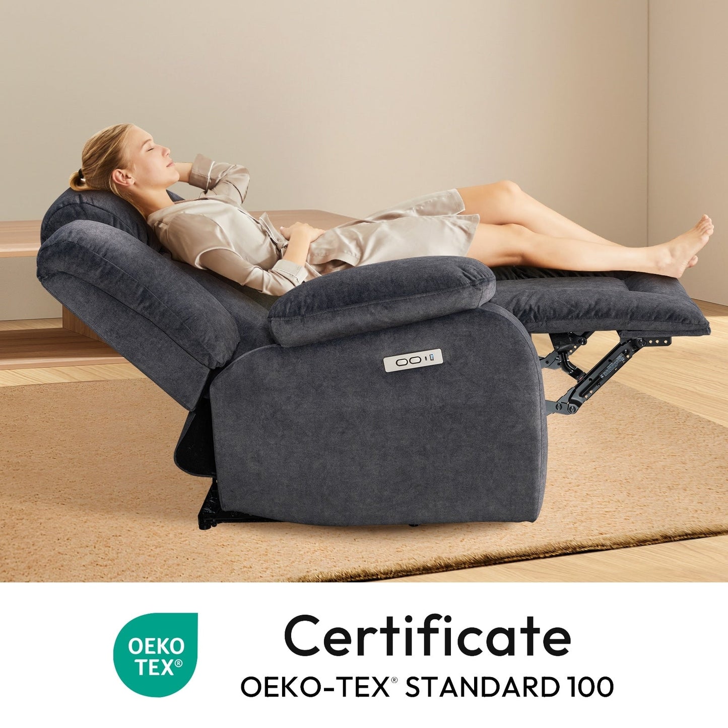 Poltrona reclinabile riscaldabile e massaggiante di dimensioni standard super confortevole