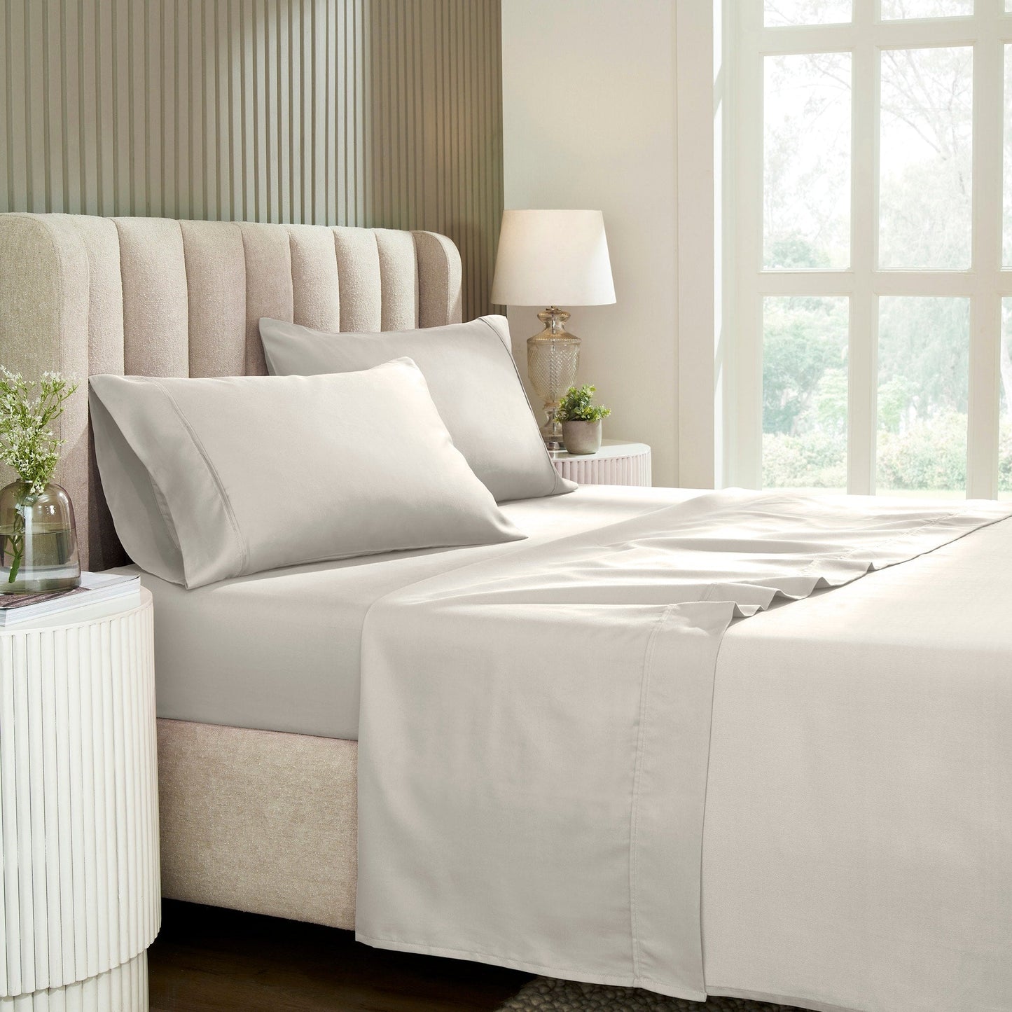 Set di lenzuola con tasche profonde in misto cotone di qualità superiore, 1200 fili