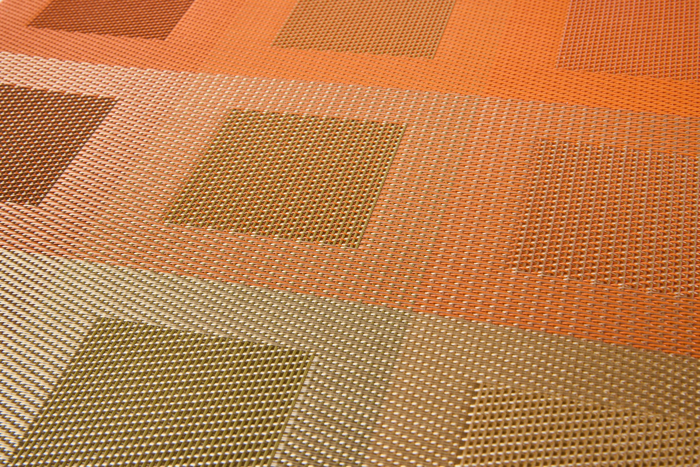 Scacchieri - Sottopiatti Set 1/4 Con Riquadri Arancio E Beige