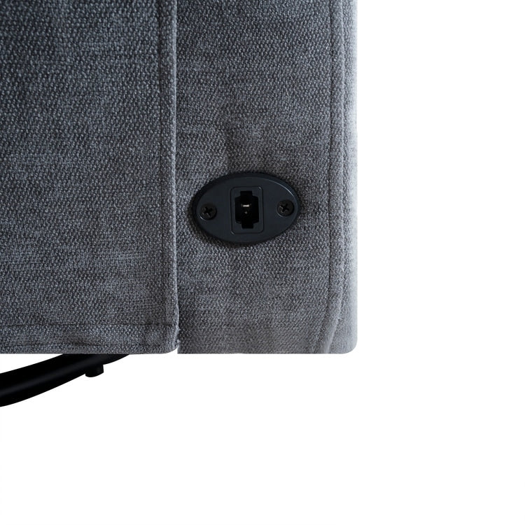 Poltrona reclinabile Tanya Luxury Power Motion con meccanismo girevole, poltrona reclinabile imbottita per soggiorno con supporto lombare