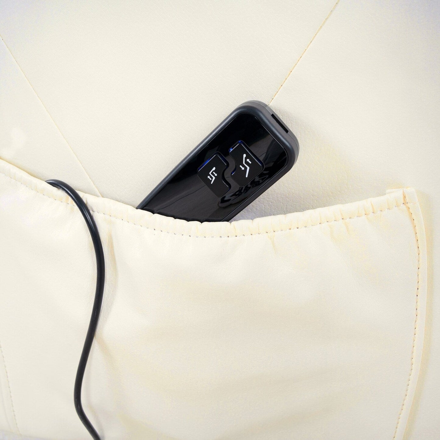 Poltrona reclinabile elettrica Air Leather Premium con poggiapiedi e telecomando