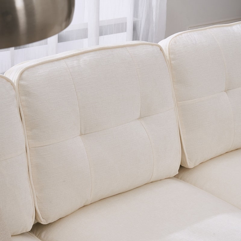 Divano modulare da interno a tre posti, semplice ed elegante