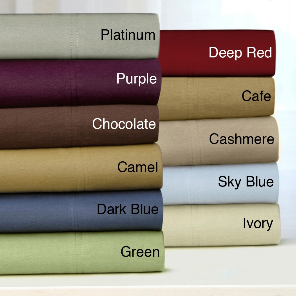 Lenzuolo di flanella tinta unita di lusso Tribeca Living