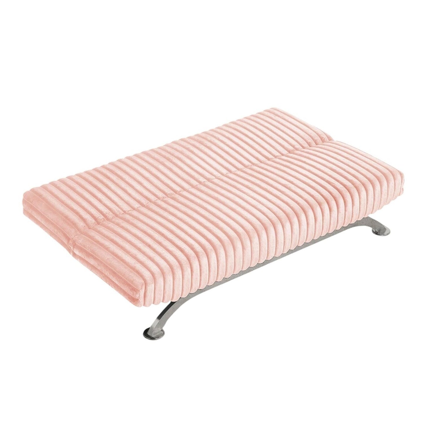 Divano letto futon imbottito con schienale trapuntato verticale