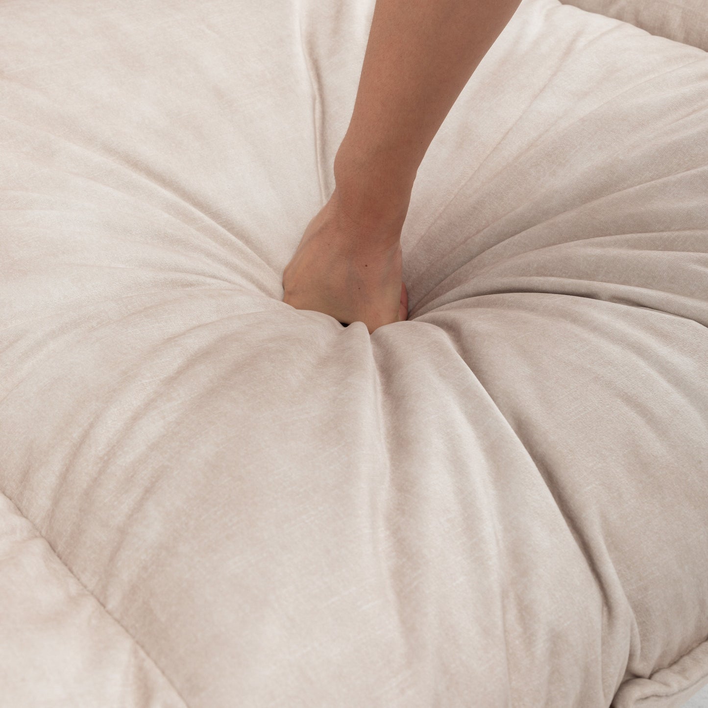 Poltrona reclinabile oversize in velluto con girevole, dondolo e porta telefono