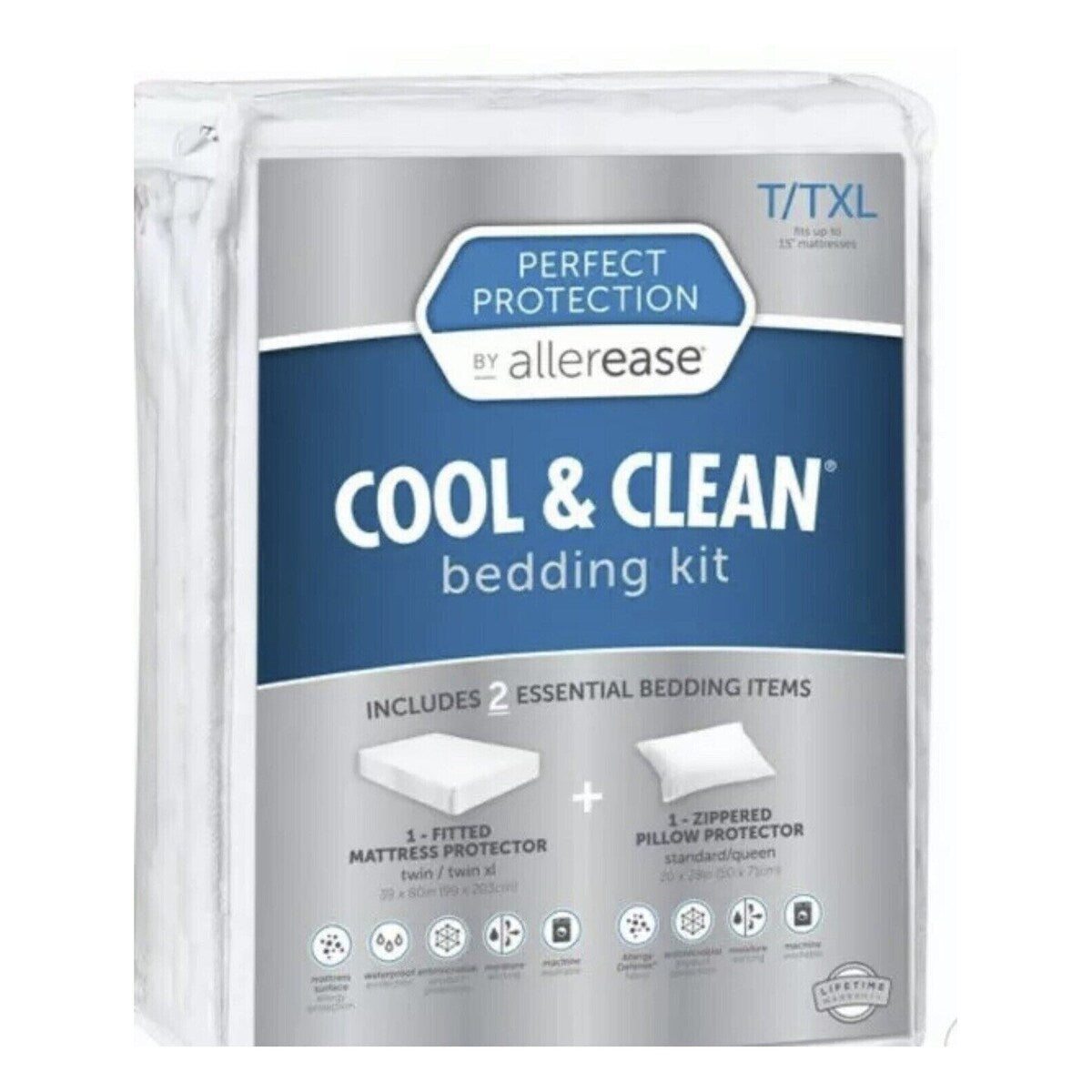 Coprimaterasso impermeabile con angoli per letto matrimoniale e matrimoniale XL