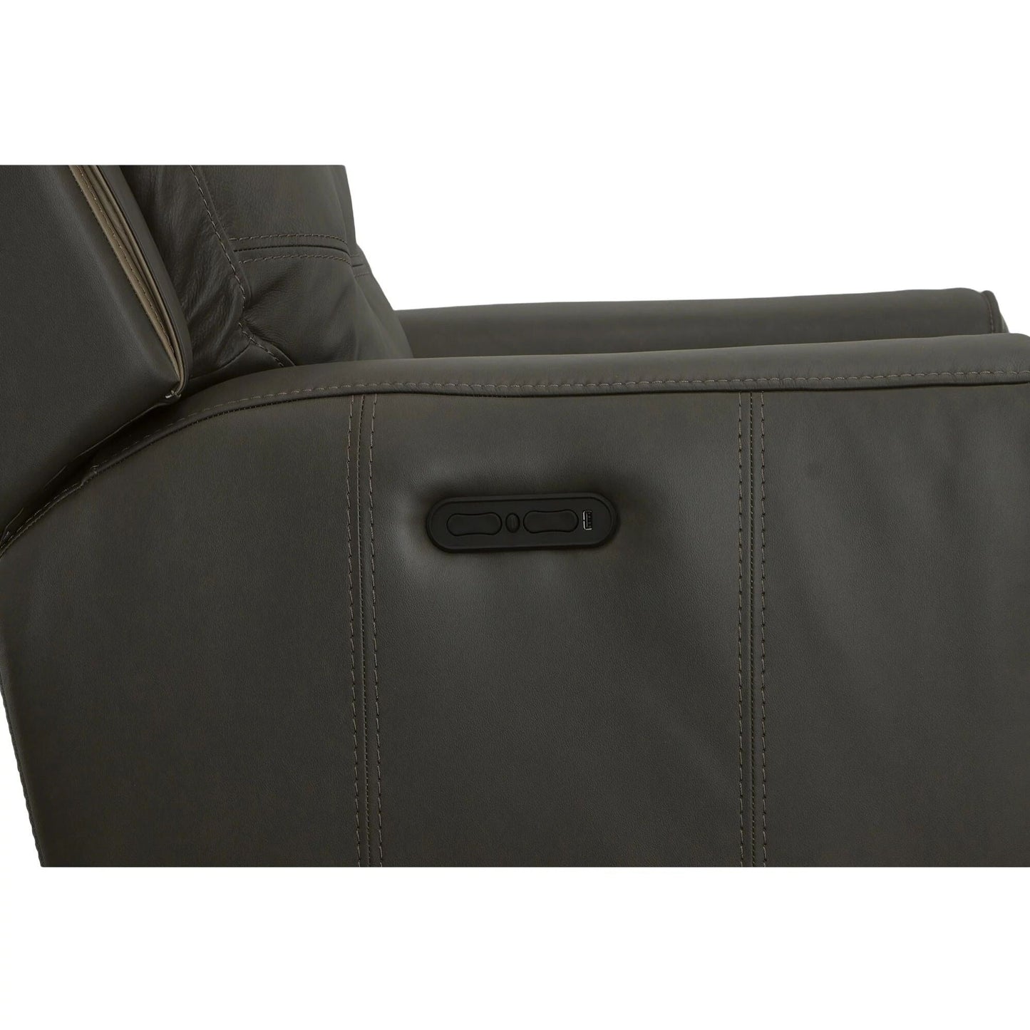 Poltrona reclinabile elettrica Wicklow in pelle con poggiatesta elettrico di Flexsteel