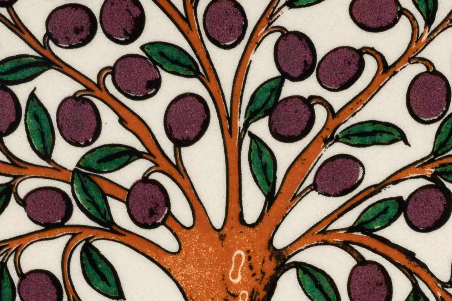 Sottopentola smerlato decoro a mano in ceramica