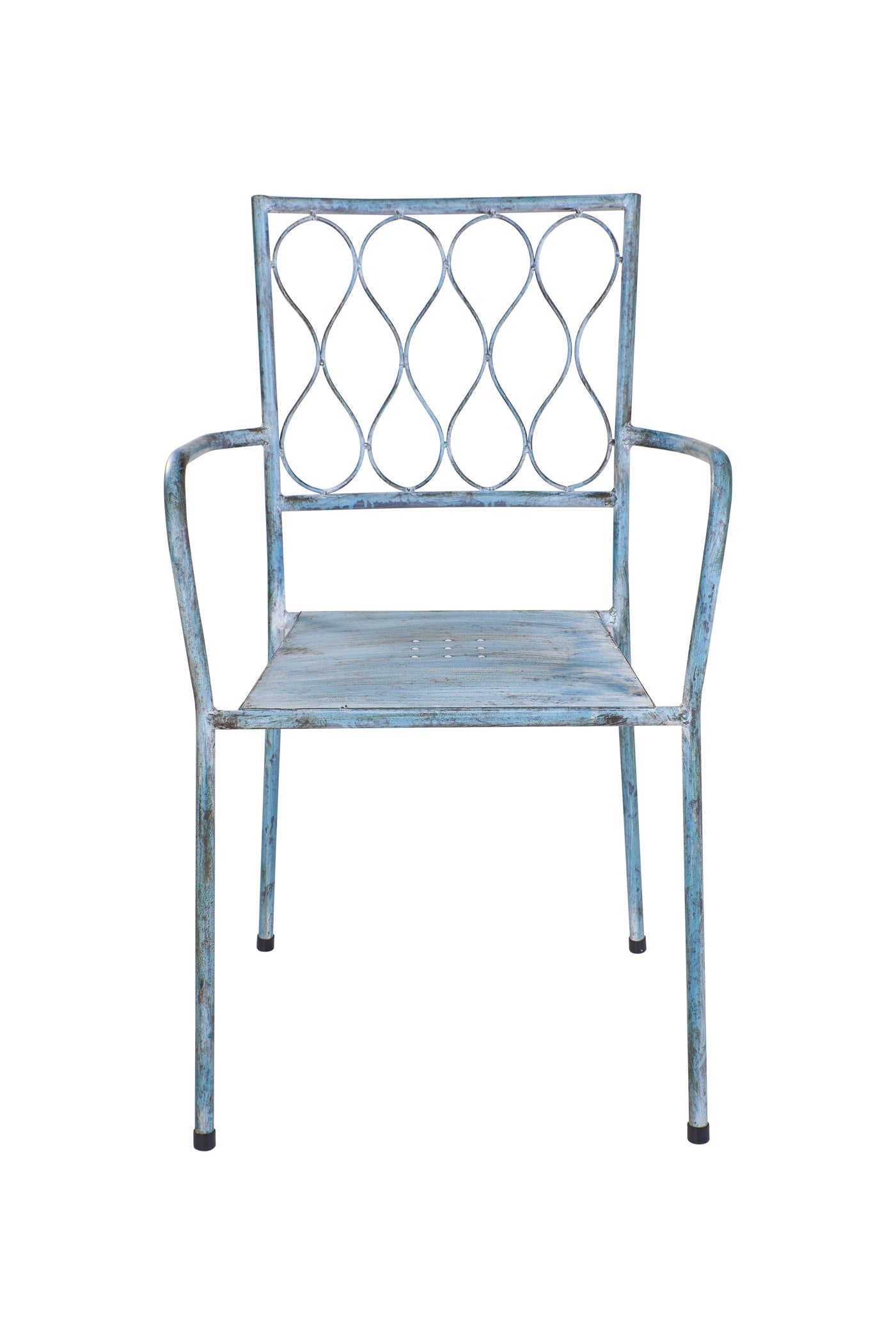 Sedia da Esterno in Ferro Blu