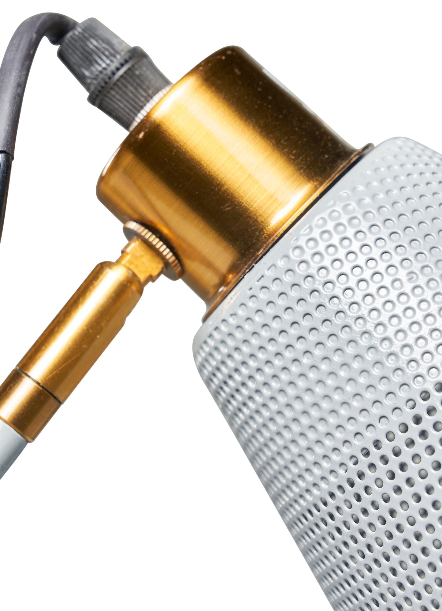 Allison - abat jour metallo grigio traforato conico