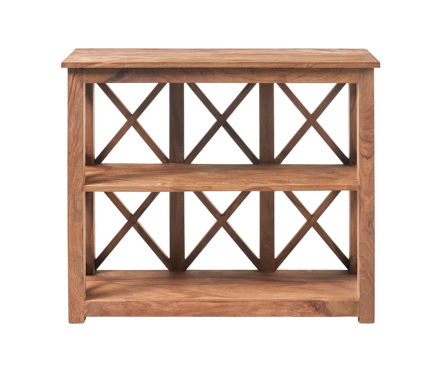 Libreria bassa in legno naturale - set 1/2