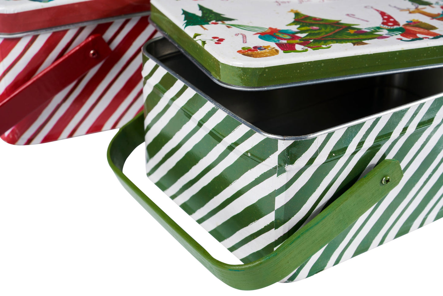 Merry - scatola metallo set 1/2 peppermint kisses