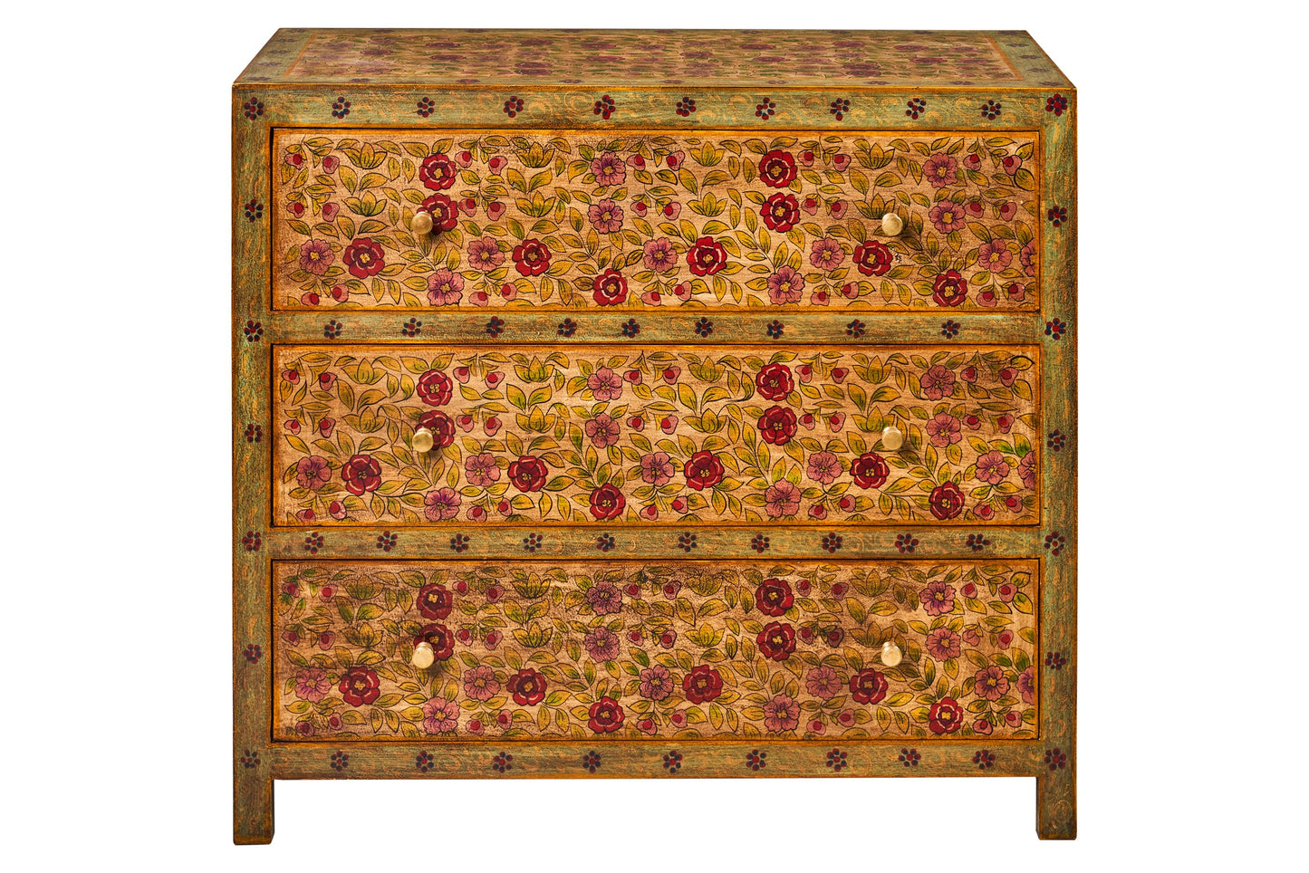 Frida - Comò in Legno di Mango 3 Cassetti