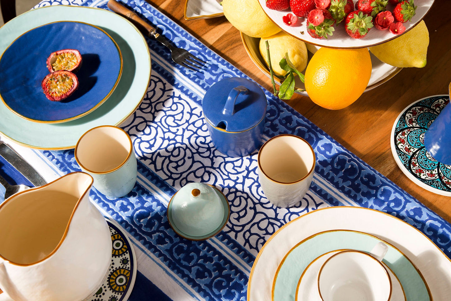 Mediterraneo - Piatto Piano in Gres Blu