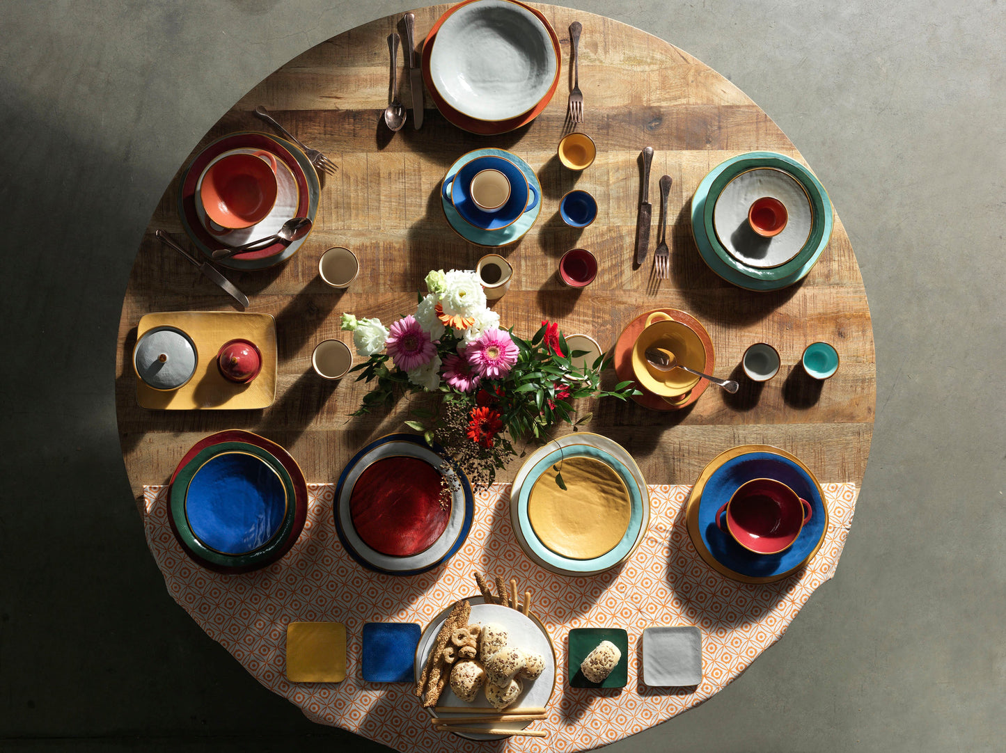 Mediterraneo - Piatto Fondo in Gres Giallo