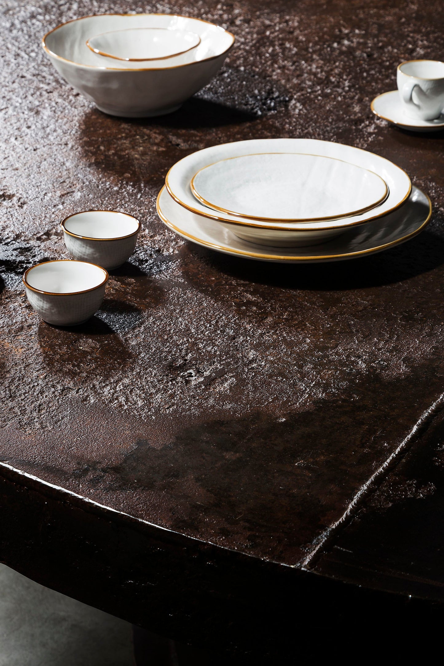 Mediterraneo - Piatto Dessert in Gres Bianco