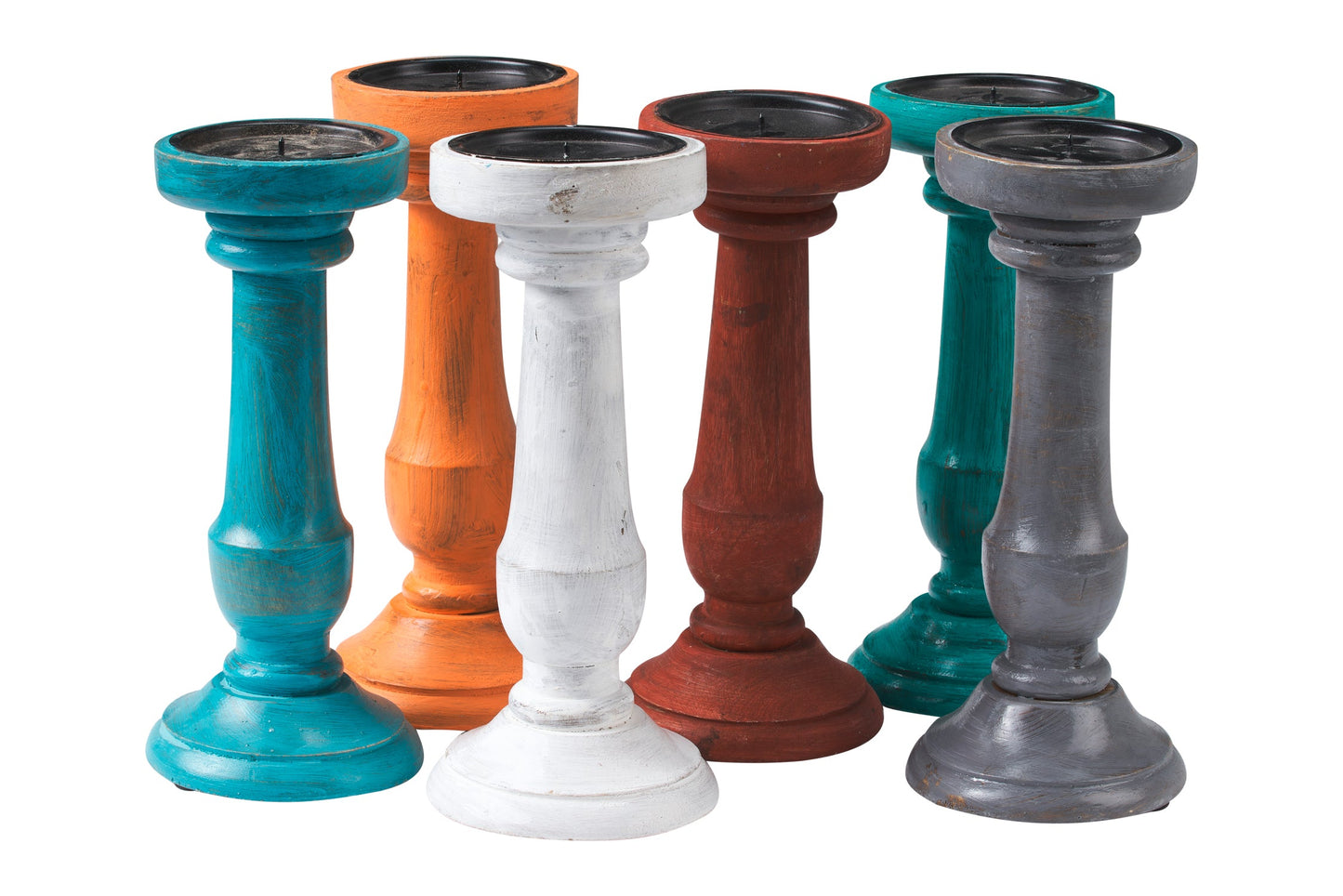 Porta candele grigio