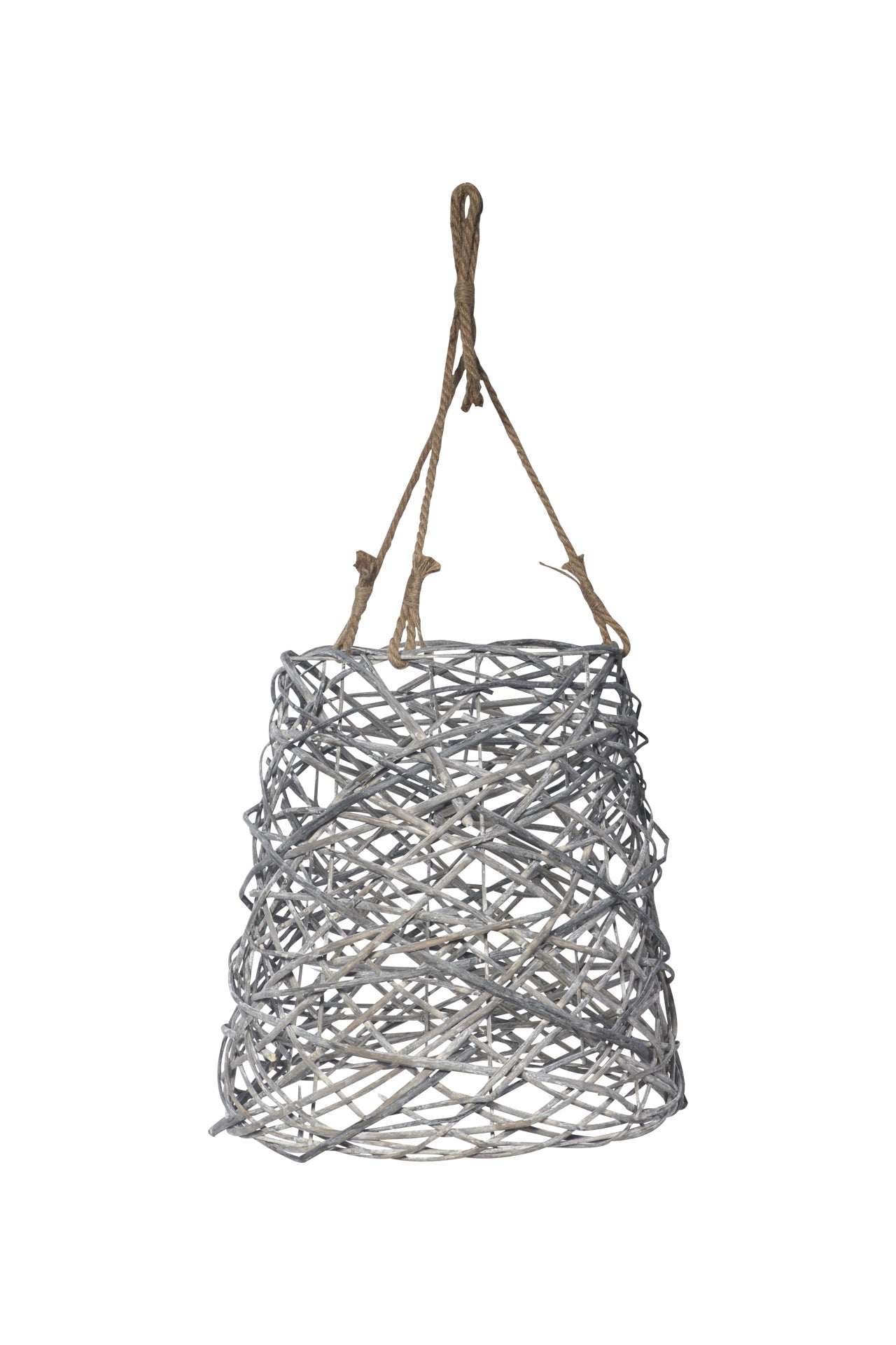 Lampadario cono rattan naturale