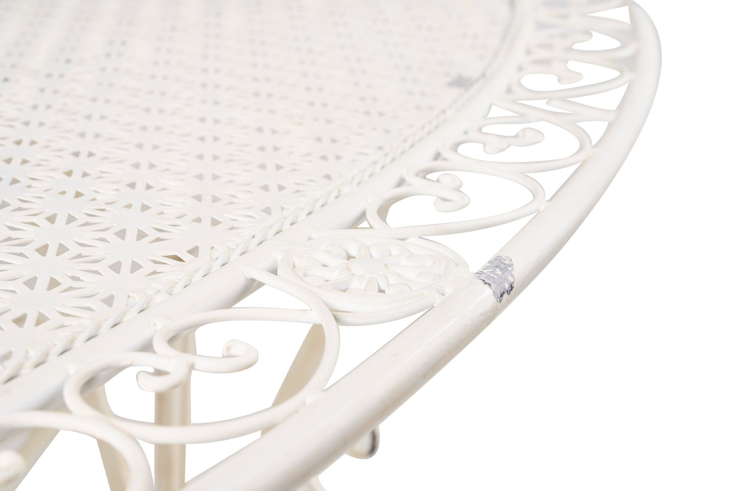 Iron Line - Tavolo Rettangolare da Esterno in Ferro Bianco