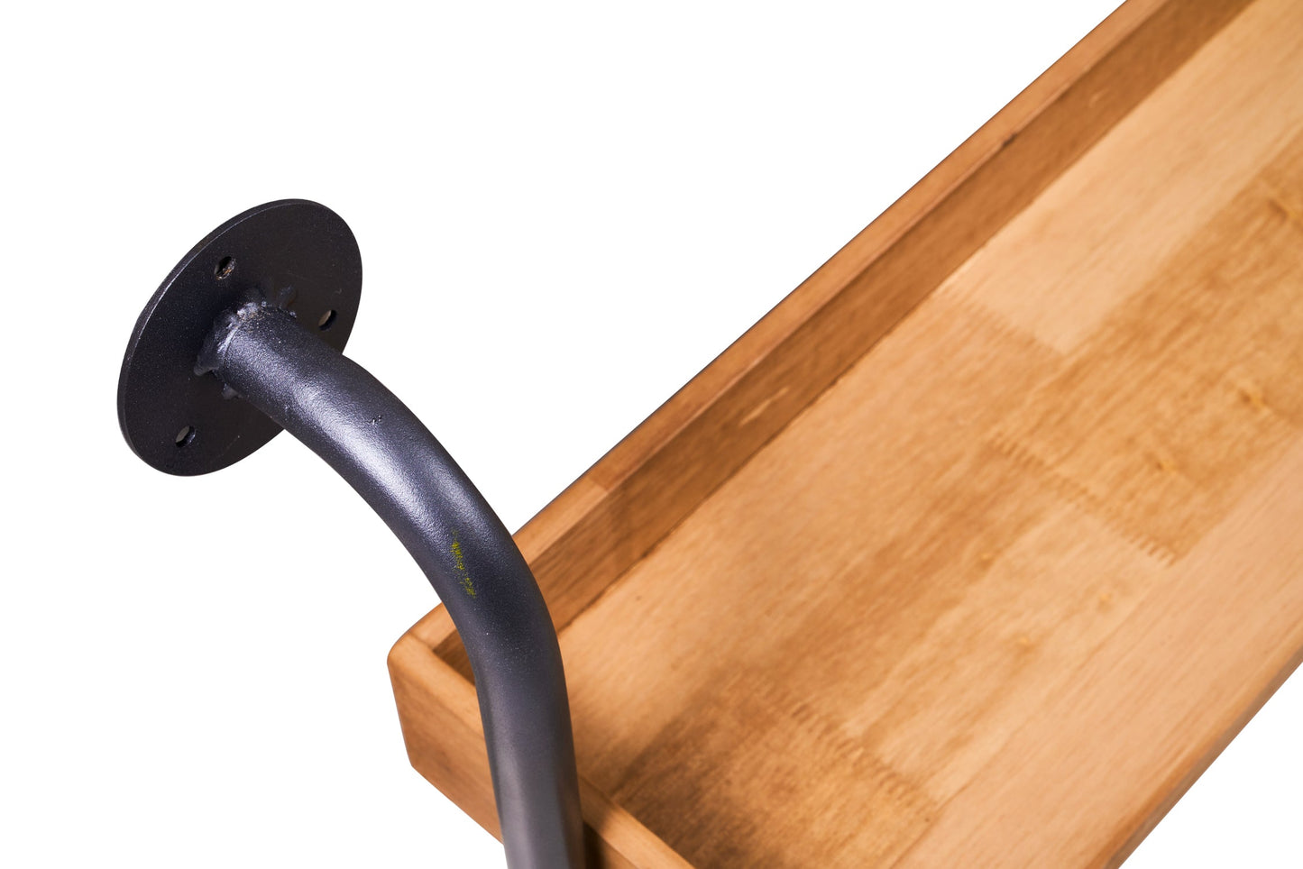 Utilità - 1 Mensola In Legno Con Supporto In Ferro