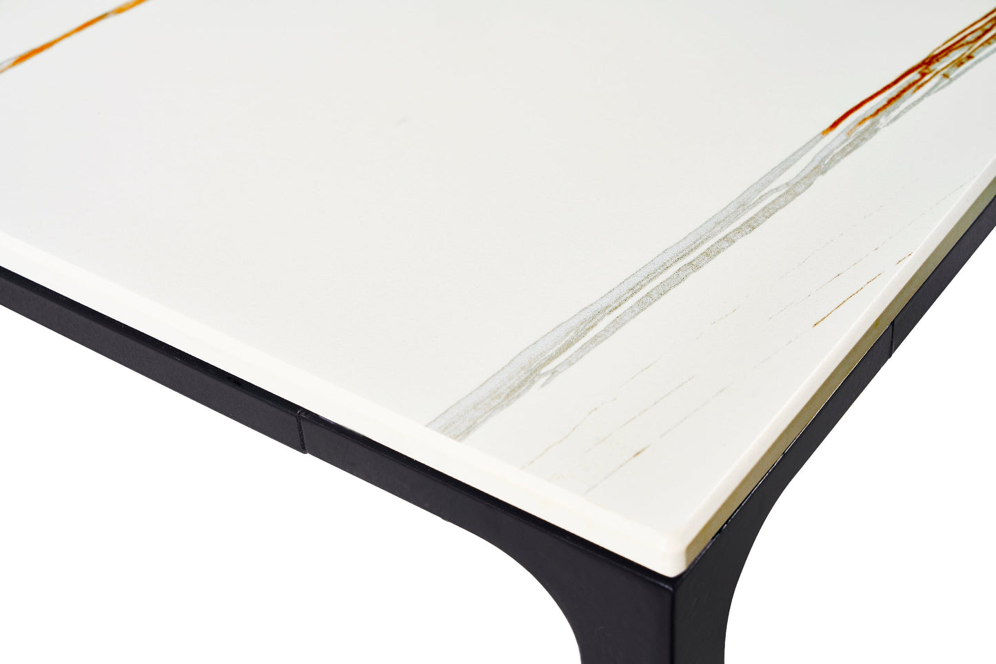 In Out - Tavolo in Pietra Sinterizzata e Alluminio Bianco 80cm