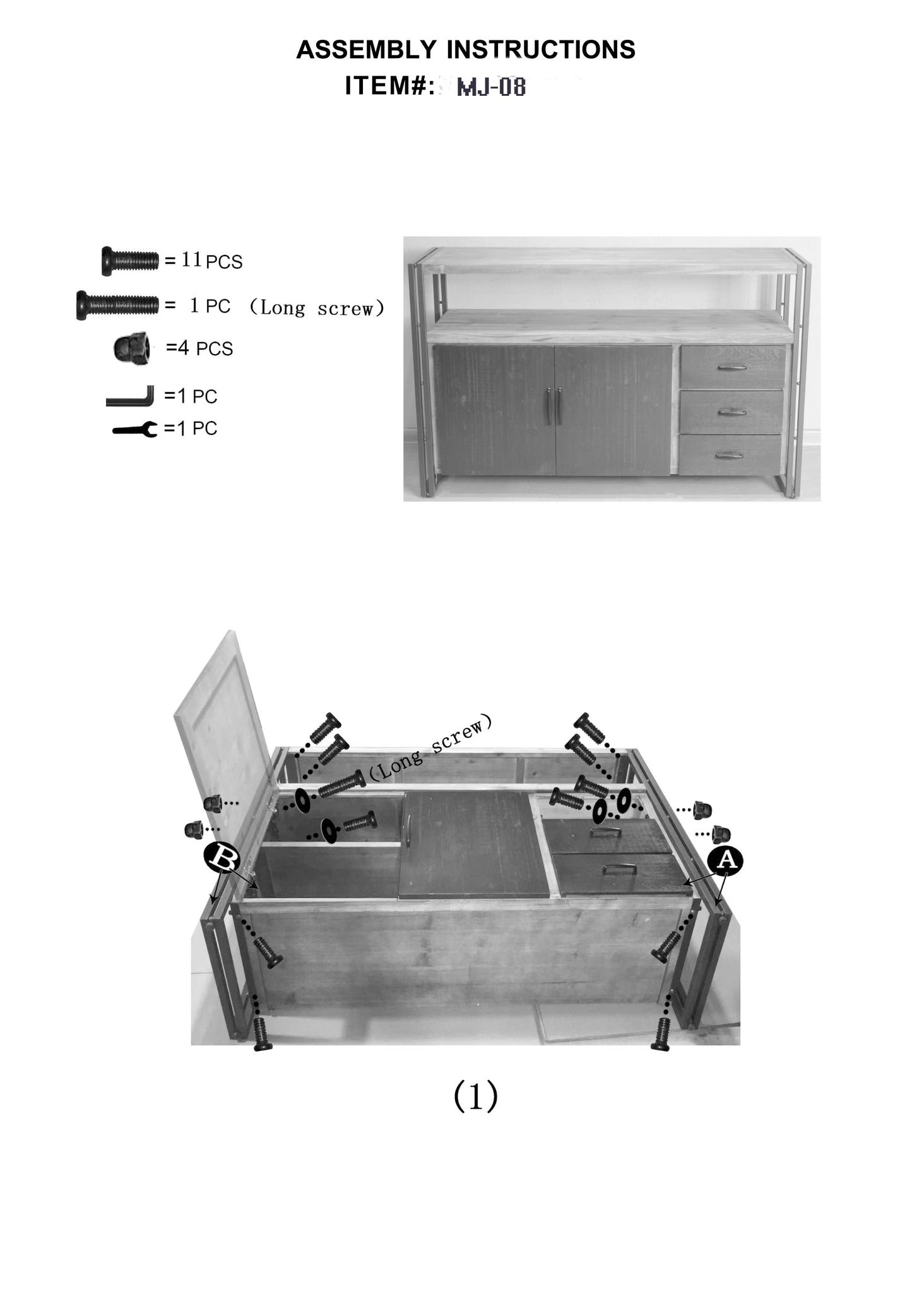 Innovazione - Credenza 2 Sportelli 3 Cassetti