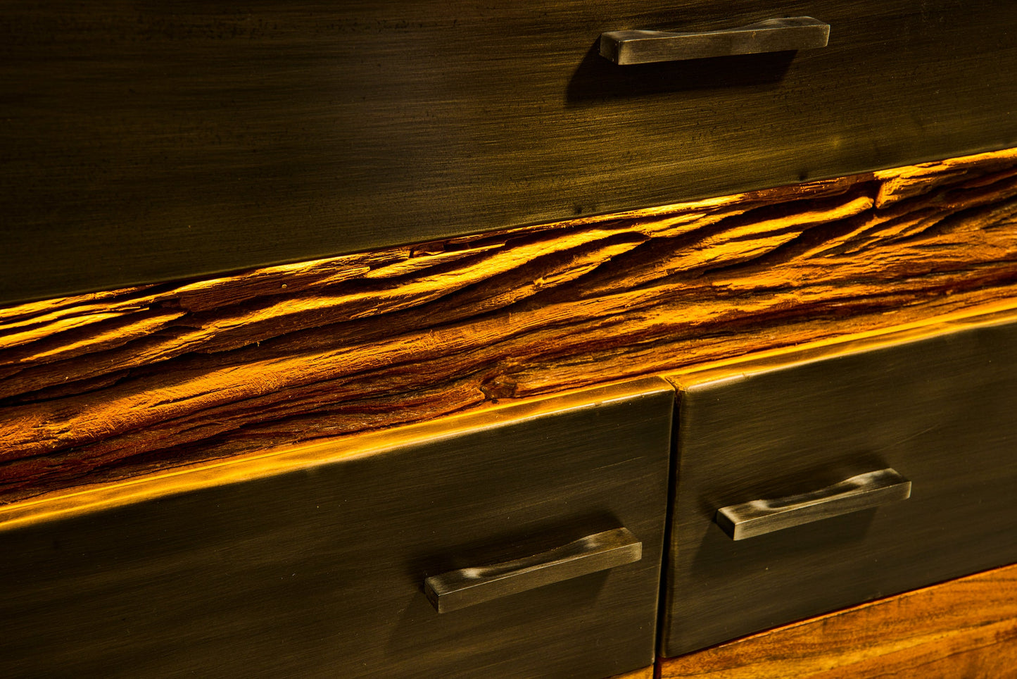 Luce - Credenza Con Vetrina 2 Sportelli Con Led