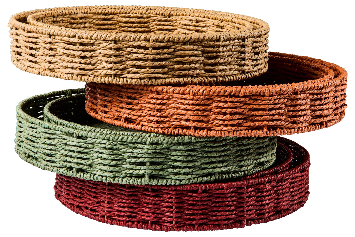 Gourmet - Ceste Vassoio Tondo Verde Set 1/2