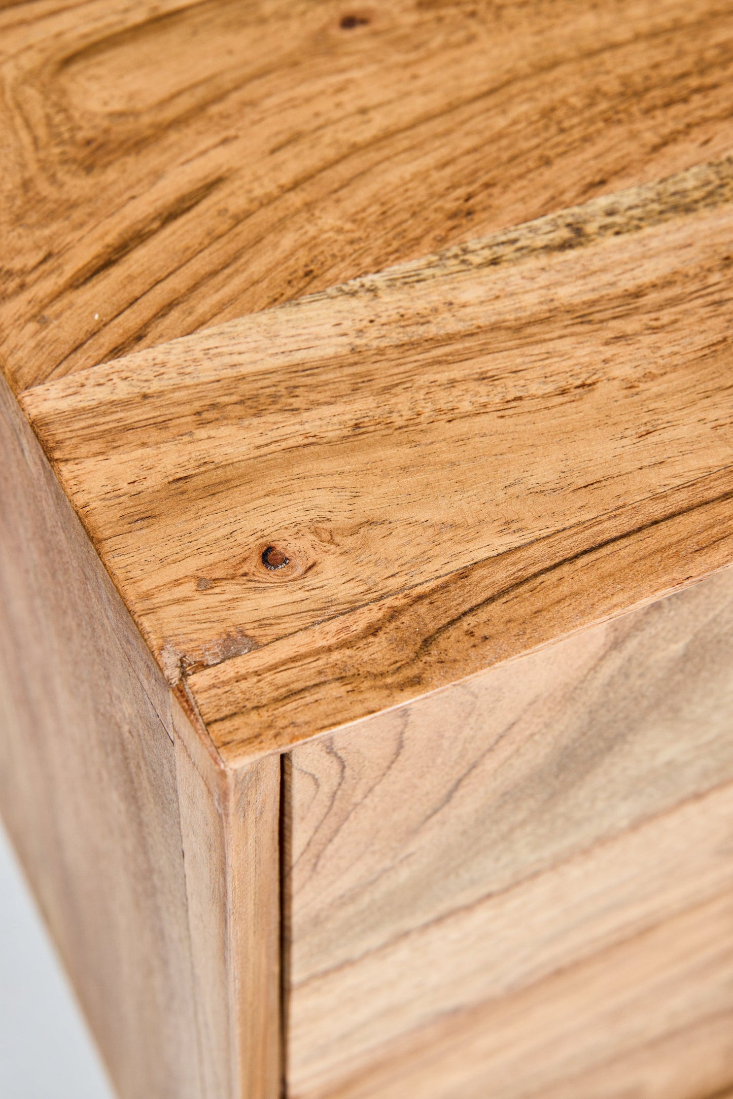 Rockler - Comodino in Legno di Acacia 2 Cassetti