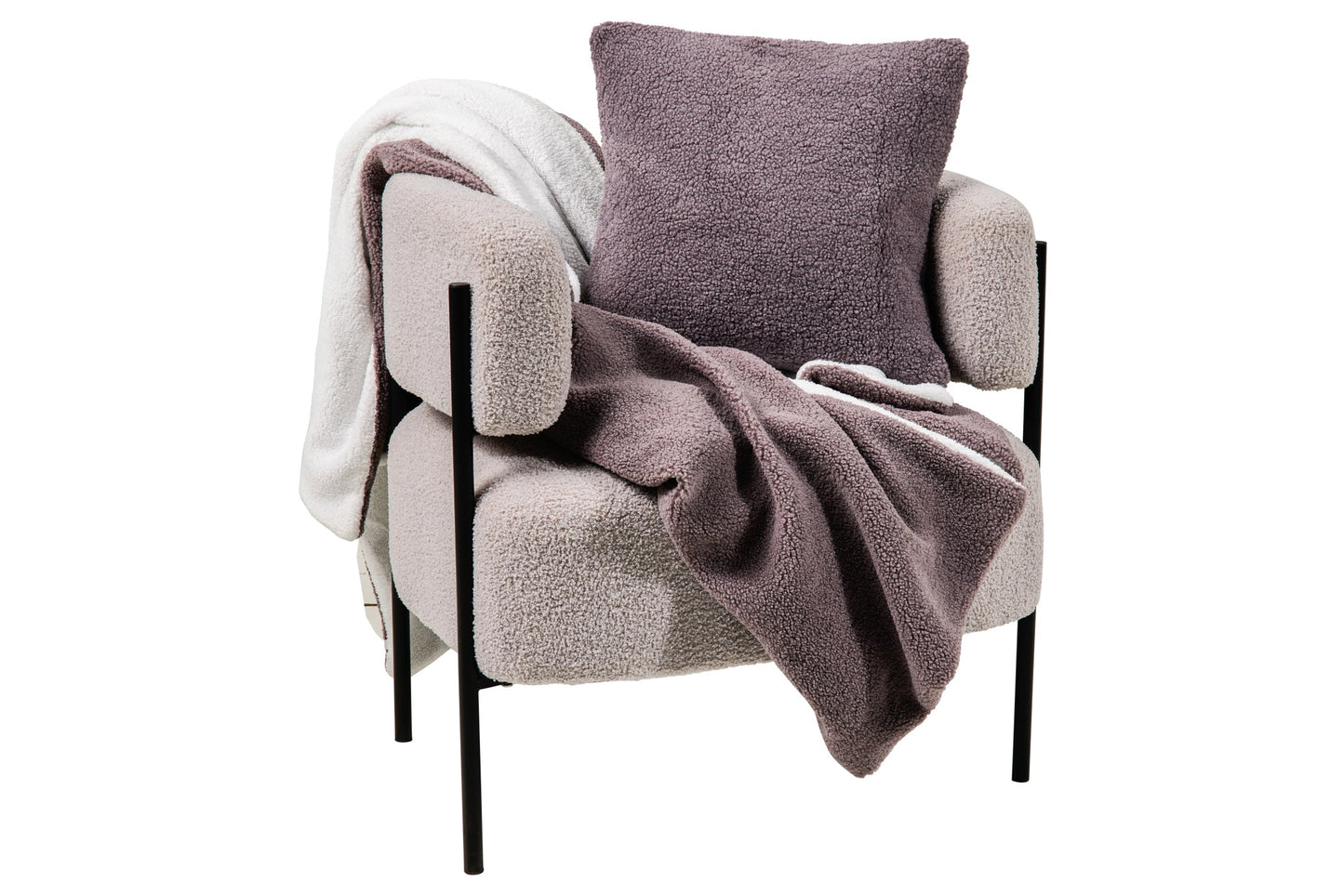 Teddy - Plaid Grigio Soft Touch