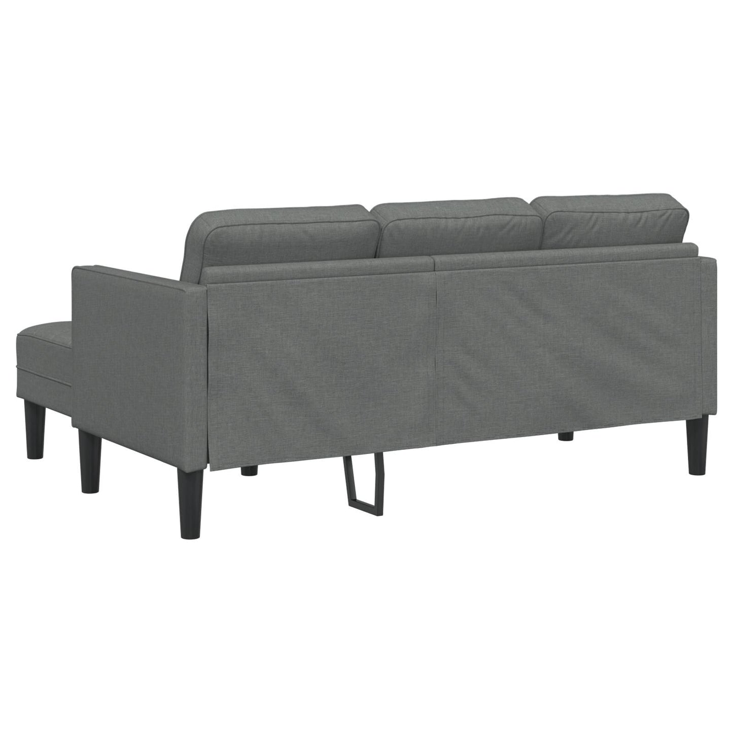 vidaXL Set Divano 2/3 Pezzi con Cuscini Tessuto Nero/Grigio Scuro/Grigio Chiaro - 68,1 x 51,6 x 26,4
