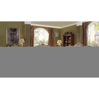 0 Divano a due posti capitonné con bottoni in rovere vintage