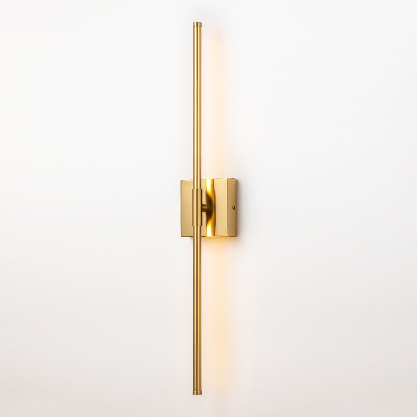 Applique da parete moderna a striscia lineare lunga nera/oro/nichel, dimmerabile, con luce LED per il bagno