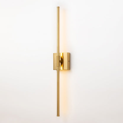 Applique da parete moderna a striscia lineare lunga nera/oro/nichel, dimmerabile, con luce LED per il bagno