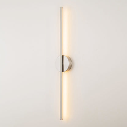 Applique da parete moderna a striscia lineare lunga nera/oro/nichel, dimmerabile, con luce LED per il bagno