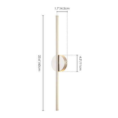 Applique da parete moderna a striscia lineare lunga nera/oro/nichel, dimmerabile, con luce LED per il bagno